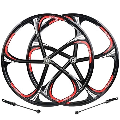 Mountain Bike Wheel : TianyiTrade MTB 26 Inch Mountain Bike Card Type Wheel Magnesium Alloy Rim Quick Release Hub Applicable Tires 26”*1.5-2.125