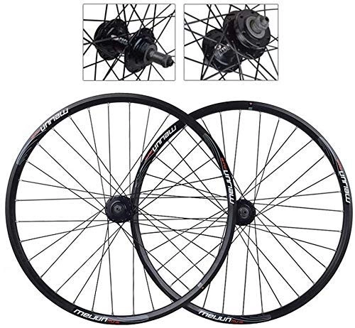 Mountain Bike Wheel : TYXTYX 20 / 26 inch bicycle wheel set MTB rear Double-walled aluminum alloy mountain bike wheel disc brake quick-release bicycle rim 7 8 9 transition cassette 32 holes