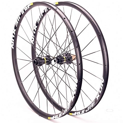 Mountain Bike Wheel : TYXTYX 26 / 27.5 / 29-inch Mountain Bike Wheel Set Disc Brake Mtb Wheels Thru Axle Six Holes 21mm Height 24 Holes Outdoor (Size : 29in)