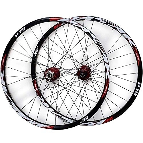 Mountain Bike Wheel : TYXTYX 26" / 27.5" / 29" MTB Bike Front & Rear Wheel Set Cassette Disc Brake Wheelset Double Wall Alloy Rim Quick Release 32Holes 7 / 8 / 9 / 10 / 11 Speed