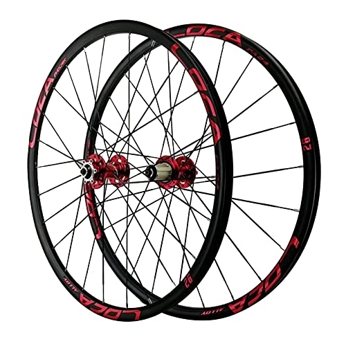Mountain Bike Wheel : TYXTYX 26 / 27.5'' Cycling Wheels, 24 Holes Disc Brake Wheel Flat Spokes Mountain Bike Quick Release Wheel Set