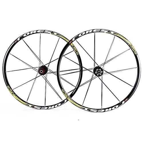 Mountain Bike Wheel : TYXTYX 26 27.5 Inch MTB Bike Disc Wheelset Double Wall MTB Rim 24 / 24H QR Compatible 7 8 9 10 11 Speed