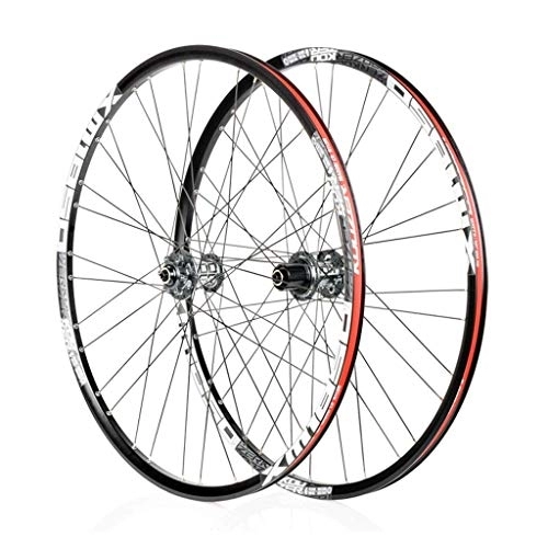 Mountain Bike Wheel : TYXTYX 26 27.5" MTB Bike Wheels, Double Wall Wheelset Quick Release Hub Disc Brake Alloy Rim 700x32-42C