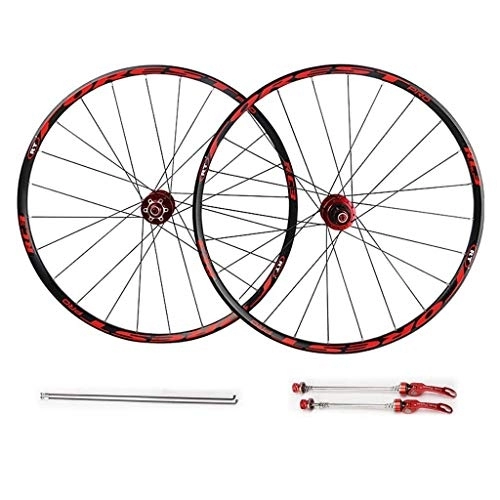 Mountain Bike Wheel : TYXTYX 26" 27.5" Wheel Mountain Bike Double Wall Rim Set Disc Rim Brake 7 8 9 10 11speed Sealed Bearings Hub