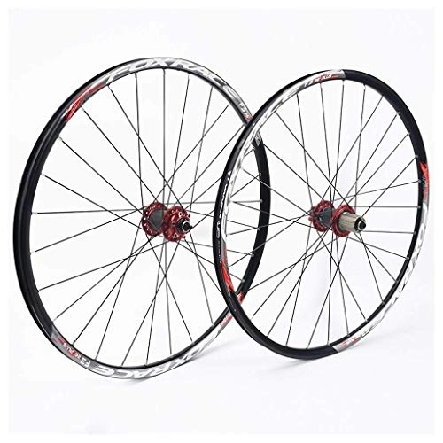 Mountain Bike Wheel : TYXTYX 26 Inch 27.5 Inch Wheel Set MTB Bike Double Wall Rims Disc Brake Quick Release Hub