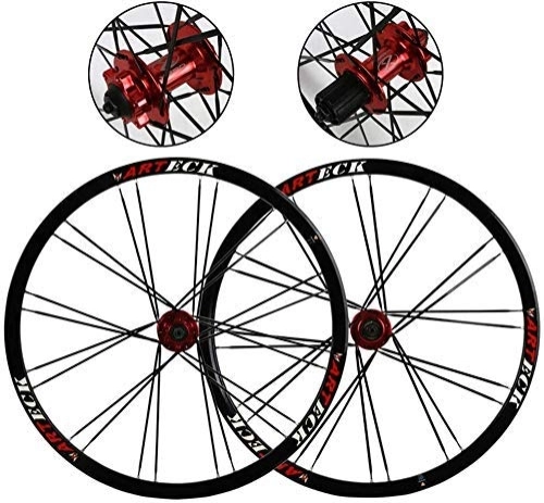 Mountain Bike Wheel : TYXTYX 26 Inch Aluminum Alloy Bicycle Rims, Mountain Bike Wheelset Double Walled Disc Brake Quick Release MTB Wheels Rear Wheel Front Wheel Palin Bearing 7 / 8 / 9 / 10 Speed 24H