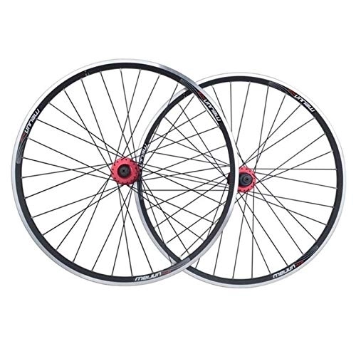 Mountain Bike Wheel : TYXTYX 26 Inch Bicycle Front & Rear Wheel MTB Bike Wheelset Cycling Rims Quick Release V / Disc Brake Sealed Bearing Hub 32 Hole 7-10 Speed Cassette