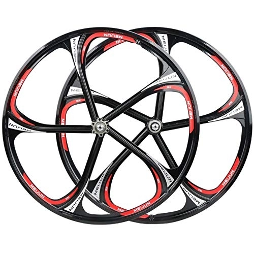 Mountain Bike Wheel : TYXTYX 26 Inch Cycling Wheels Mountain Bike Wheelset Disc Brake Double Wall Integrated Magnesium Aluminum Alloy Wheel For 7-11 Rotary Flywheel