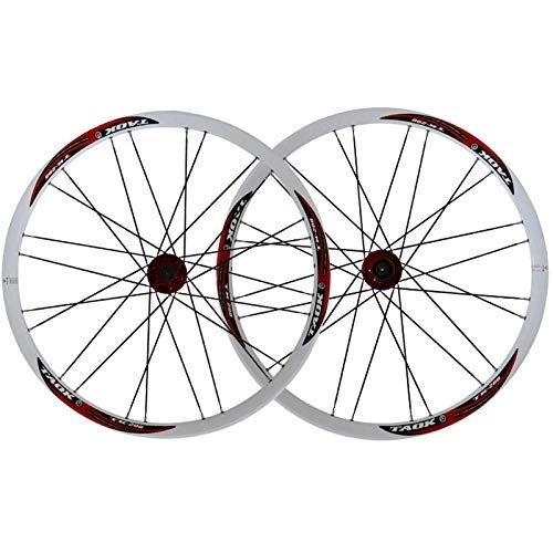 Mountain Bike Wheel : TYXTYX 26 Inch Disc Brake Quick Release Bike Wheelset Bicycle Front Rear Wheel Set Cycling MTB Rim Double Wall Alloy 24 Hole For 7 / 8 / 9s Freewheel