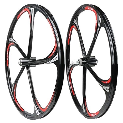 Mountain Bike Wheel : TYXTYX 26 Inch Mountain Bike Wheelset Double Wall Rim Ultra-Light Aluminum Alloy Disc Brake For 7 / 8 / 9 / 10 / 11 Speed Freewheel Cycling Wheels