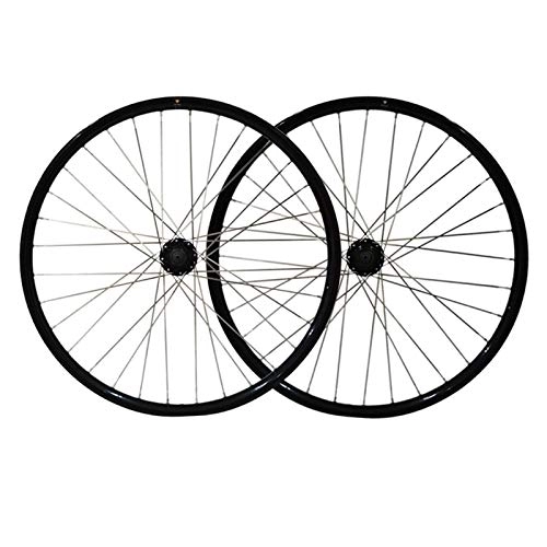 Mountain Bike Wheel : TYXTYX 26 Inch Wheel Mountain Bike Front And Rear Bicycle Double Wall Alloy Rim Disc Brake 7 8 9 Speed 2 Palin Bearing Hub Quick Release 32H (Color : B)