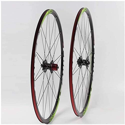 Mountain Bike Wheel : TYXTYX 26 inches MTB bicycle wheels, double-walled front wheel rear wheel set mountain bike quick release wheel brake 8 9 10 Palin gear bearings 24 H
