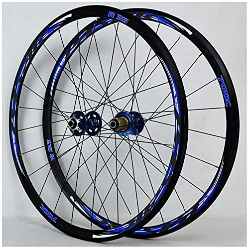 Mountain Bike Wheel : TYXTYX 29 Inch MTB Bicycle Wheelset 700C, Aluminum Alloy Quick Release Hub V Brake / Disc Brake Compatible 7 / 8 / 9 / 10 / 11 Speed Wheels