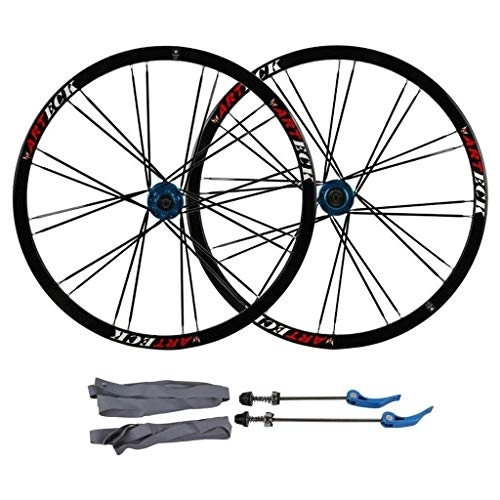Mountain Bike Wheel : TYXTYX Bike Bicycle Wheelset, 26 Inch MTB Cycling Wheels Mountain Bike Disc Brake Quick Release 24 Hole Bearing 7 8 9 10 Speed