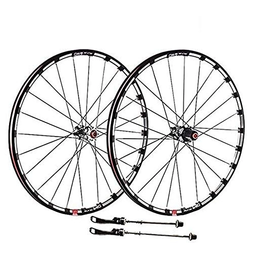 Mountain Bike Wheel : TYXTYX Bike Rear Wheel Mountain Bike Wheelset 26 / 27.5 Inches, Double-Walled Aluminum Alloy Wheels Disc Brake Carbon Fiber Hub Palin Bearings 7 / 8 / 9 / 10 / 11 Speed Cassette, Black, 26inch