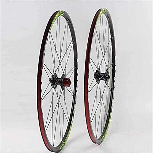 Mountain Bike Wheel : TYXTYX Bike Wheel Tyres Spokes Rim 26 inch MTB bicycle wheels, Double walled Front rear wheel Mountain bike wheelset Fast release disc brake 8 9 10 speed Palin bearings 24 H