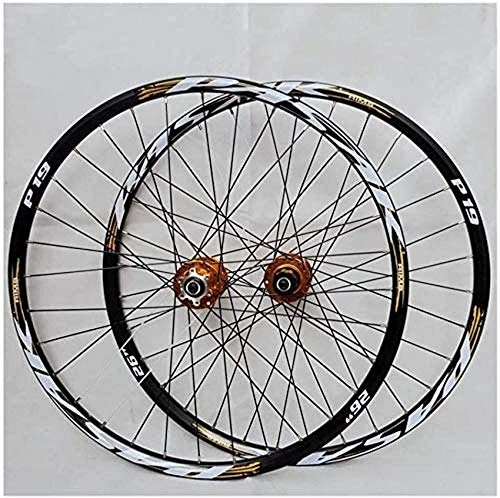 Mountain Bike Wheel : TYXTYX Bike Wheel Tyres Spokes Rim Mountain Bike Wheelset, 29 / 26 / 27.5 Inch Bicycle Wheel (Front + Rear) Double Walled Aluminum Alloy MTB Rim Fast Release Disc Brake 32H 7-11 Speed Cassette