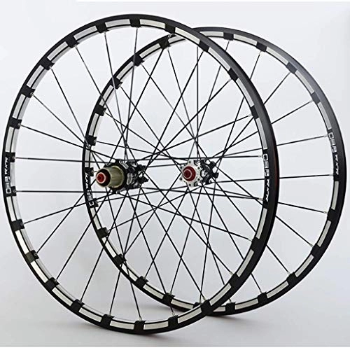 Mountain Bike Wheel : TYXTYX Bike Wheels Mountain Bike Wheelset Double Wall Alloy Rim Carbon Core F2 R5 Palin Bearing Quick Release Disc Brake 9 10 11 Speed 1742g