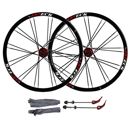 Mountain Bike Wheel : TYXTYX Bike Wheelset 26, MTB Cycling Wheels Mountain Bike Disc Brake Wheel Set Quick Release 24 Hole Bearing 7 8 9 10 Speed