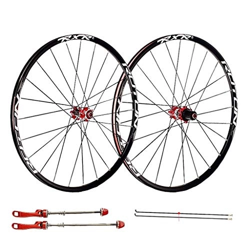 Mountain Bike Wheel : TYXTYX Bike Wheelset for 26 27.5 29 inch MTB Double Wall Rim Disc Brake Quick Release Mountain Bike Wheels 24H 7 8 9 10 11 Speed