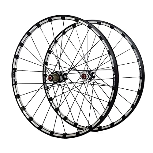 Mountain Bike Wheel : TYXTYX Cycling Wheels Bicycle Front Rear Wheels 26 / 27.5 Inch MTB Bike Wheel Set Carbon Fiber Hubs Disc Brake with Quick Release 9 1011 Speed (Color : Black, Size : 27.5inch)