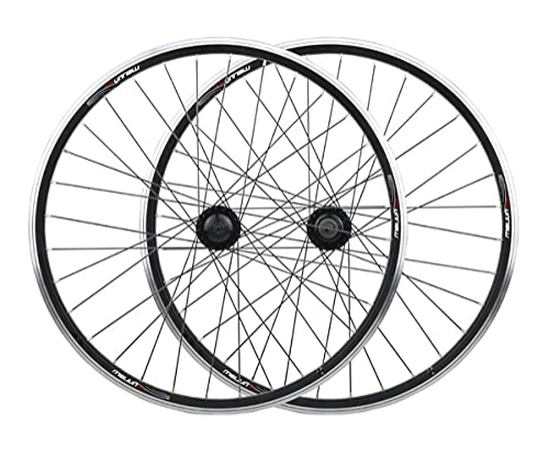 Mountain Bike Wheel : TYXTYX Cycling Wheels MTB Bicycle Wheel Mountain Bike Wheel Set 20 26 Inch Quick Release Disc V- Brake (Color : Black, Size : 26in Wheel Set)