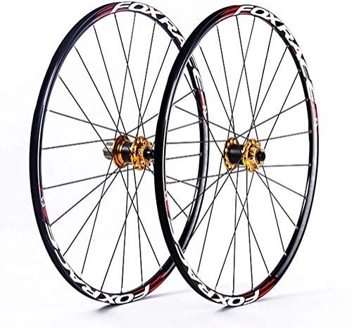 Mountain Bike Wheel : TYXTYX Cycling Wheelset, 27.5 in MTB Bicycle Wheel Double-Walled Rim Disc Caliper Brake Alloy Drum Fast Release 24 Hole Disc for 7 / 8 / 9 / 10 / 11 Speed 100Mm