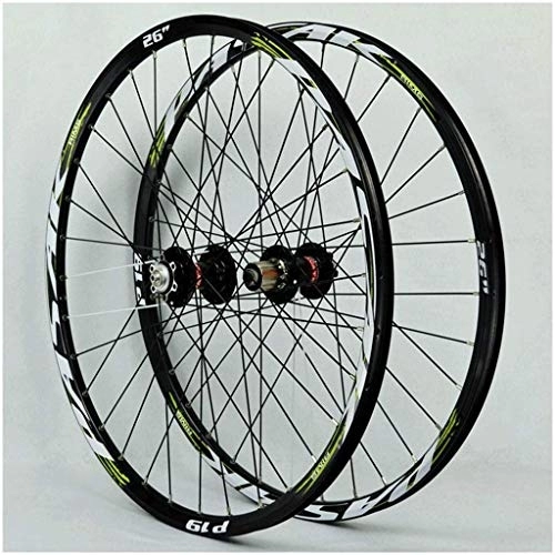 Mountain Bike Wheel : TYXTYX Mountain Bike Wheel 26 / 27.5 / 29 Inch Bike Wheel Set Double Wall Rims Cassette Flywheel Sealed Bearing Disc Brake QR 7-11 Speed