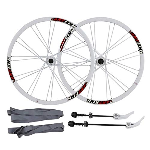Mountain Bike Wheel : TYXTYX Mountain Bike Wheel Set 26, MTB Front Rear Wheel 26 Inch, 24H Double Wall Rim for 7 8 9 10 Speed