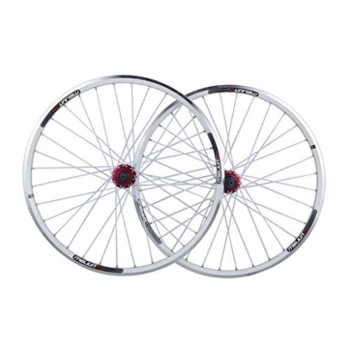 Mountain Bike Wheel : TYXTYX Mountain Bike Wheelset 26 Inch, Double Wall MTB Rim Quick Release V-Brake Disc Brake Hybrid 32 Hole 8 9 10 Speed