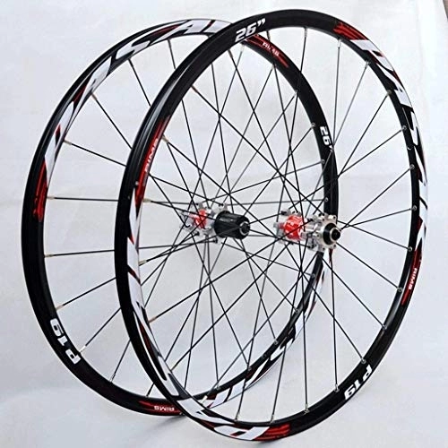Mountain Bike Wheel : TYXTYX MTB 26 27.5 Inch Mountain Bike Wheel Disc Brake Bicycle Wheelset Double Layer Alloy Rim 7-11speed Cassette Hub Sealed Bearing QR
