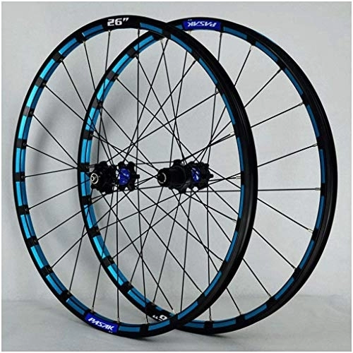 Mountain Bike Wheel : TYXTYX MTB Bike Wheel 26 / 27.5 Inch Bicycle Wheelset CNC Double Wall alloy Rim Cassette Hub Sealed Bearing Disc Brake QR 7-12 Speed
