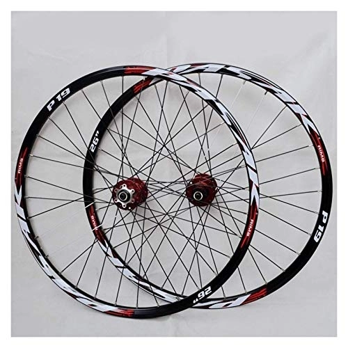 Mountain Bike Wheel : TYXTYX Quick Release Axles Bicycle Accessory 26 / 27.5 / 29 Inch Bike Front Rear Wheel MTB Wheelset Disc Brake Bicycle Double Wall Rim QR 7-11 Speed 32H Sealed Bearing Road Bicycle Cyclocross Bike Whee