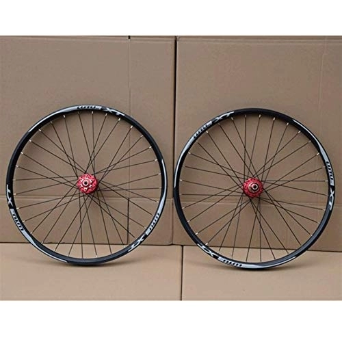 Mountain Bike Wheel : TYXTYX Quick Release Axles Bicycle Accessory Bicycle Wheelset MTB Double Wall Alloy Rim Disc Brake 7-11 Speed Card Hub Sealed Bearing QR 32H Road Bicycle Cyclocross Bike Wheels (Color : A, Size : 2