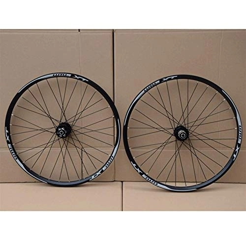 Mountain Bike Wheel : TYXTYX Quick Release Axles Bicycle Accessory Bicycle Wheelset MTB Double Wall Alloy Rim Disc Brake 7-11 Speed Card Hub Sealed Bearing QR 32H Road Bicycle Cyclocross Bike Wheels (Color : B, Size : 2