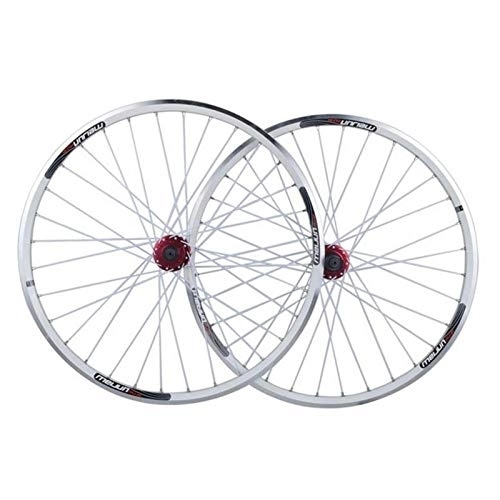 Mountain Bike Wheel : TYXTYX Quick Release Axles Bicycle Accessory Bike Wheelset for MTB 26 Inch Disc / V- Brake Bicycle Wheel Double Layer Alloy Rim 32 Spokes 8-12 Speed Cassette Hubs QR Road Bicycle Cyclocross Bike Whee