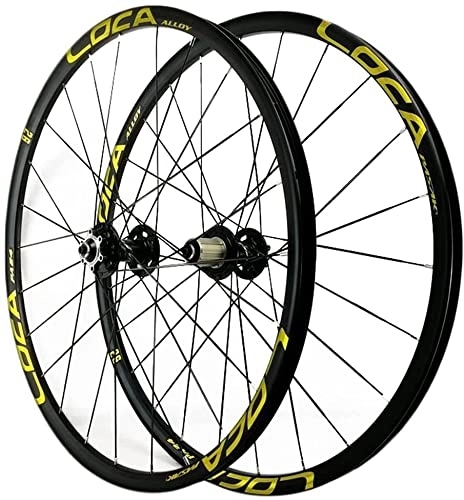 Mountain Bike Wheel : UPVPTK Bike Wheelset 26 / 27.5 / 29", Ultralight Alloy Rim Disc Brake Quick Release MTB Bicycle Front and Rear Wheel Set 8 9 10 11 12 Speed Wheel (Color : Gold, Size : 27.5INCH)
