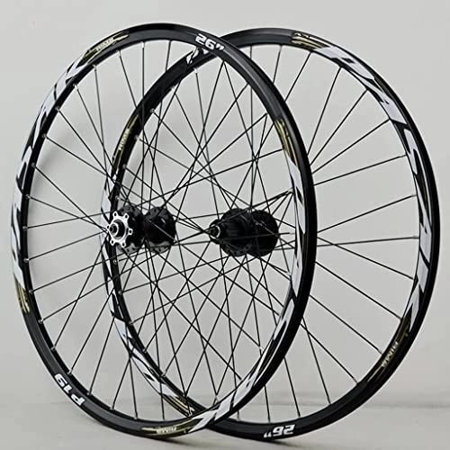 Mountain Bike Wheel : UPVPTK MTB Bicycle Wheelset 26 / 27.5 / 29in, Quick Release Double Layer Alloy Rim Sealed Bearing 32 Holes 7 8 9 10 11 12 Speed Disc Brake Wheel (Color : Grey, Size : 29INCH)