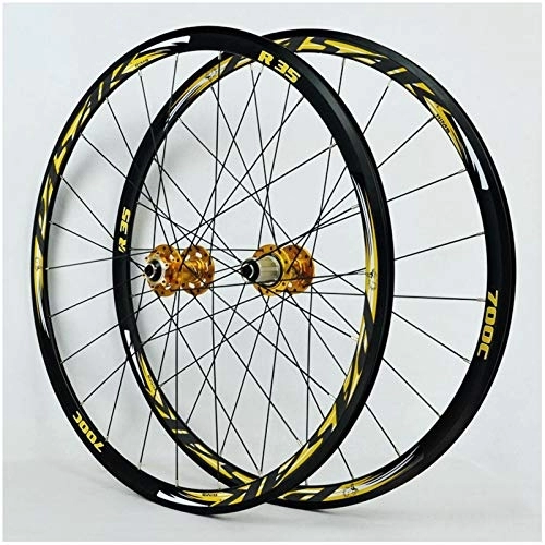 Mountain Bike Wheel : V-Brake Road Bike Wheels 700C 29 Inch, 30MM Aluminum Alloy Mountain Rim Disc Brake Compatible 7 / 8 / 9 / 10 / 11speed (Size : 29 inch)