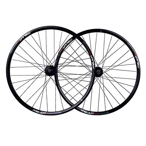Mountain Bike Wheel : VBCGGGG Bike Wheel 26" Mountain Bike Wheelset MTB Disc Brake Bicycle For 7 8 9 10 Speed Cassette Dõụblë Wall Rim 32 Spoke Freewheel (Color : BLACK, Size : 20)