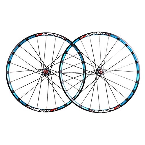 Mountain Bike Wheel : VBCGGGG Bike Wheel Set 26 27.5in MTB Bicycle Rim Carbon Hub Cycling 7 Sealed Bearing Quick Release Wheel Disc Brake For 7 8 9 10 11 Speed Cassette Flywheel Freewheel (Color : BLUE, Size : 27.5INCH)