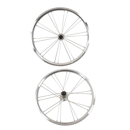 Mountain Bike Wheel : VGEBY Bikle Wheelset, 20 Inch 406 Wheel Set Aluminum Alloy Mountain Bike Wheelset Front 100mm Back 130mm Silver Riding