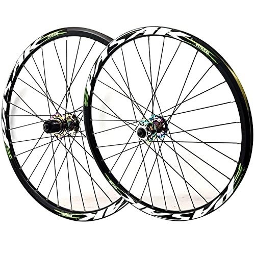Mountain Bike Wheel : vivianan MTB Bicycle Wheelset, 24 Inch Mountain Bike Wheelset Disc Brake Rim With QR, 8-12 Speed Wheel Hub, Double Wall Aluminum Alloy Rim 32 H