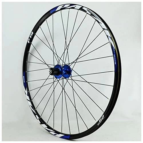 Mountain Bike Wheel : VPPV MTB Bike Rear Wheel 26 / 27.5 / 29 Inch, Double Wall Aluminum Alloy 4 Bearing Disc Brake 32H Mountain Racing Cycling Hub Freewheel (Color : Blue, Size : 29 inch)