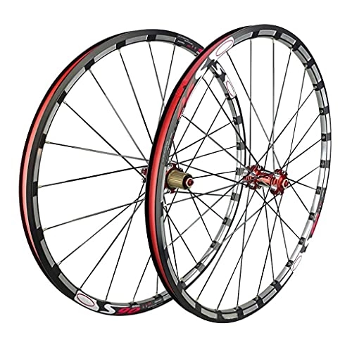 Mountain Bike Wheel : VTDOUQ 27.5 inch MTB bicycle wheel set rims hub double-walled quick-change disc brake 24H 1950g