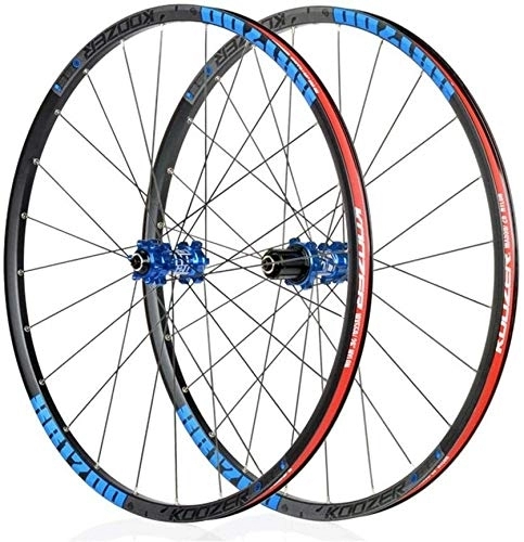 Mountain Bike Wheel : Wheel Mountain Bike Mountain Bike Front Wheel Rear Wheel, 26" / 27.5" Bicycle Wheelset Alloy Type Disc Brake MTB Rim Quick Release 24Loch Shimano Or Sram 8 9 10 11 Speed ( Color : Blue , Size : 27.5in )