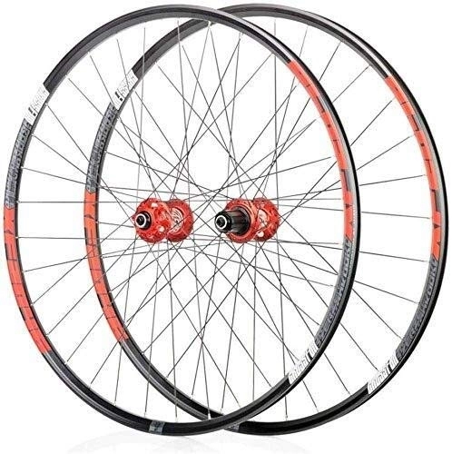 Mountain Bike Wheel : Wheels Mountain Bike Wheelset Bike Bicycle Wheelset 26, Double Wall Cycling Wheels Quick Release Sealed Bearings Hub 32 Hole Disc Brake 8 9 10 Speed Brackets Hubs ( Color : Grey , Size : 26inch )