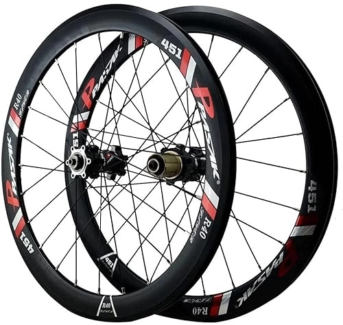 Mountain Bike Wheel : Wheelset 20 / 22in Mountain Bike Wheelset, Disc Brake C / V Brake Wheels Quick Release Rim 24H Hub Cycling Wheel 7 / 8 / 9 / 10 / 11 / 12 Speed Cassette road Wheel (Color : Black, Size : 451)