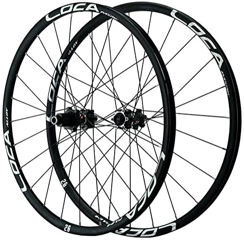 Mountain Bike Wheel : Wheelset 26" / 27.5" / 29" Bike Front Rear Wheelset, 24 Holes Ultralight Alloy Mountain Bike Wheel Disc Brake MTB Bicycle Rims 12 Speed Thru Axle road Wheel (Color : Silver, Size : 26")
