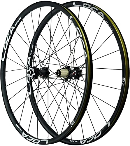 Mountain Bike Wheel : Wheelset 26 / 27.5 / 29 Inch Bike Wheelset, Quick Release Aluminum alloy Rim Wheels Mountain Bike Straight Pull 4 Bearing Disc Brake Wheel road Wheel (Color : Black, Size : 26inch)